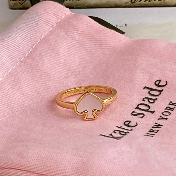 NEW KATE SPADE ♠️ PEARL SIGNATURE RING - 7 - Picture 6 of 9